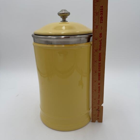 Southern Living for Dillards Yellow Canister 12" with Rubber Seal - Picture 7 of 8